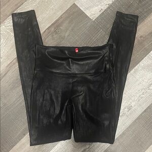 Black shimmer Spanx Leggings